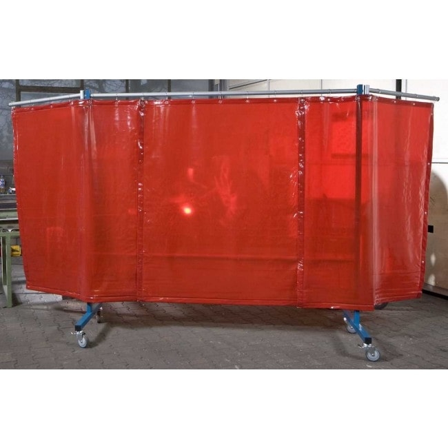 Buy 3 Panel Extra Heavy Duty Portable Welding Screen Red AES