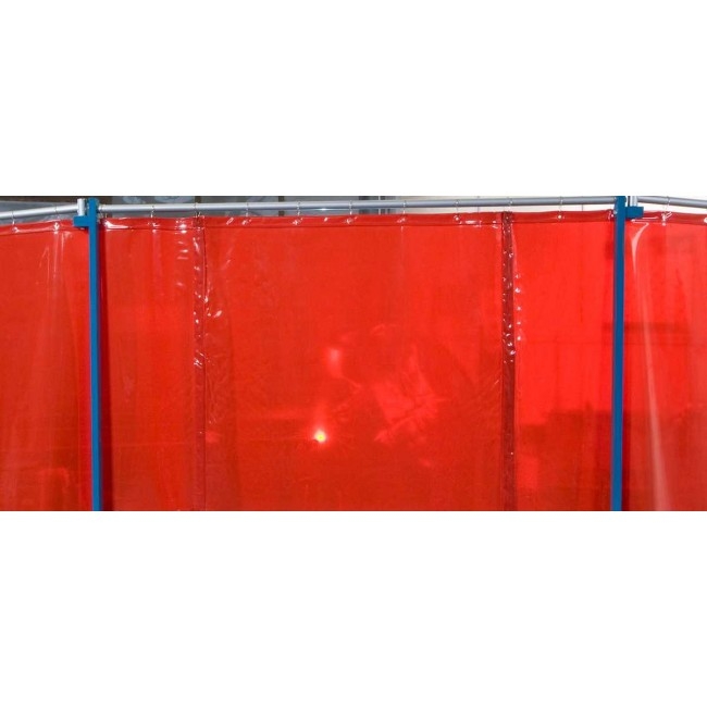 Welding Curtain Red Width 1300mm x Height 1600mm EN1598, EN 25980 AES