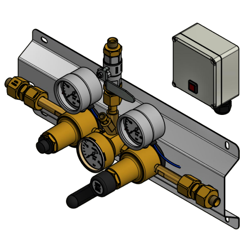 Automatic Oxygen Gas manifold 2x1 20 Bar Outlet AES