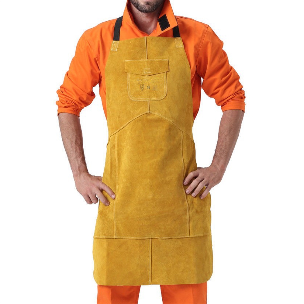 Masterweld MWP3101 Premium Gold Leather Welding Apron AES